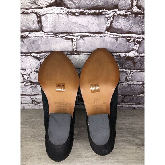 Musse & Cloud Black Suede Leather Chelsea Block Heel Boots Women’s Sz 9M US/40EU - Picture 9 of 16